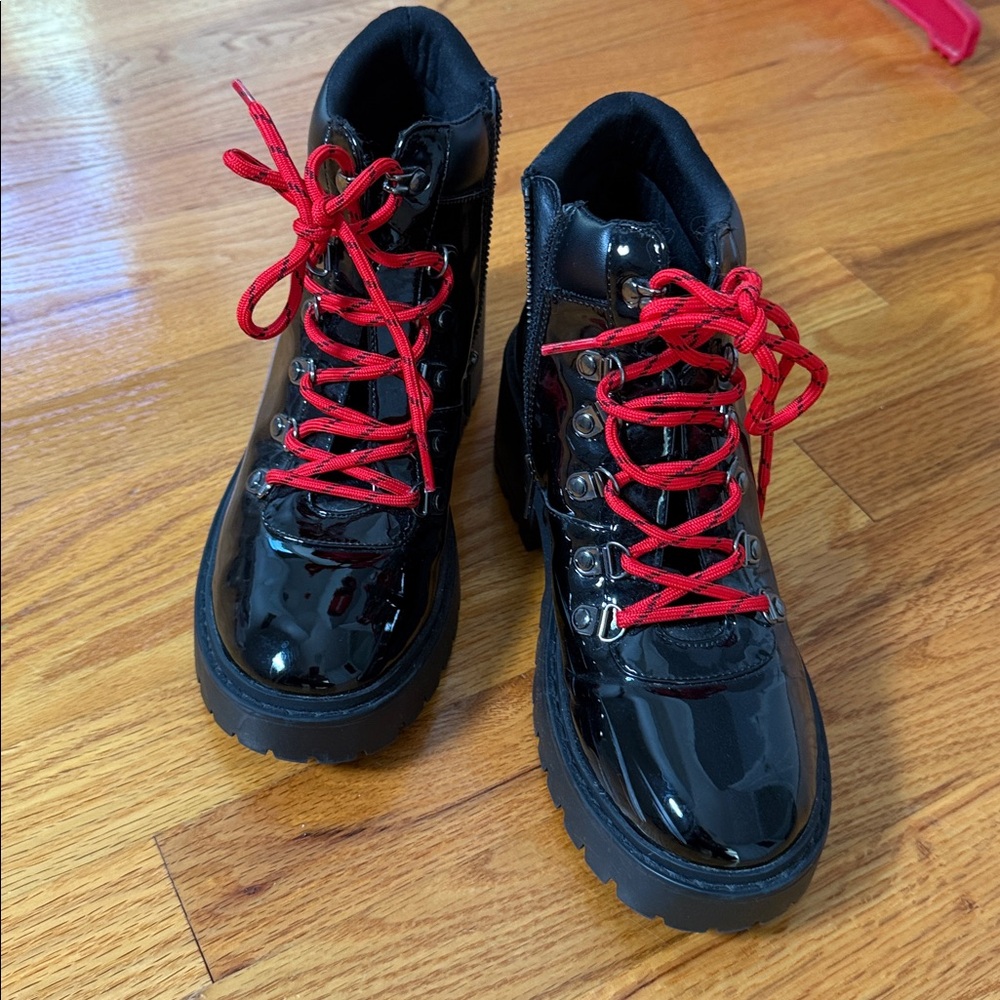 Skechers Black and Red Women's Boots